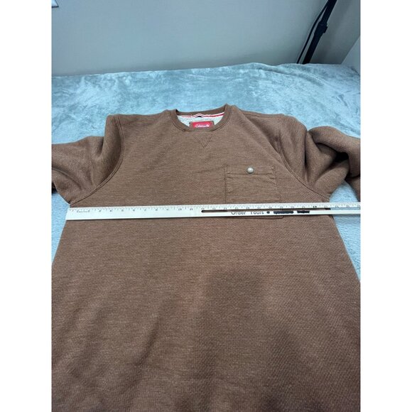 Coleman Mens XL Brown Sherpa-Lined Sweater With Pocket Workwear Warm Outdoors - Picture 4 of 12